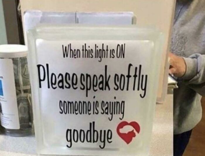 Sign asking to speak softly when the light is on, featured among some of the scariest signs spotted in the wild.
