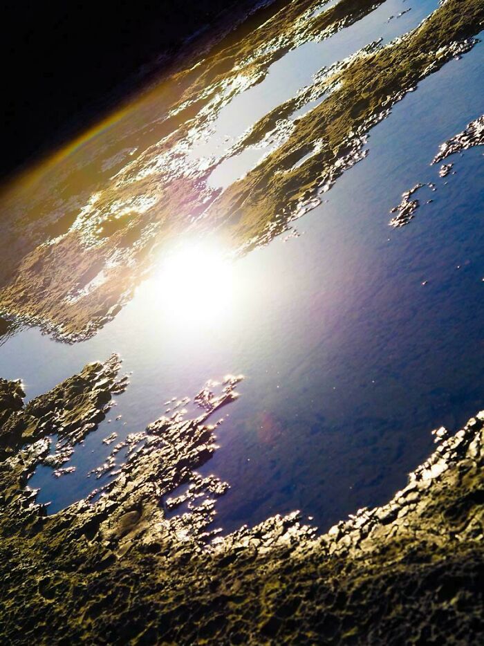 A Puddle At Sunset