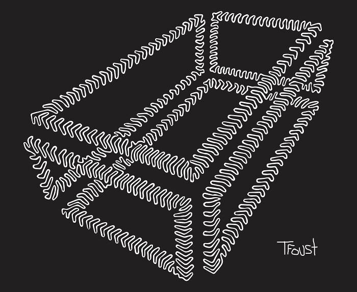 I Wanted To Share A Drawing That Broke My Brain To Create. It Is Composed Of One Non-Intersecting Line