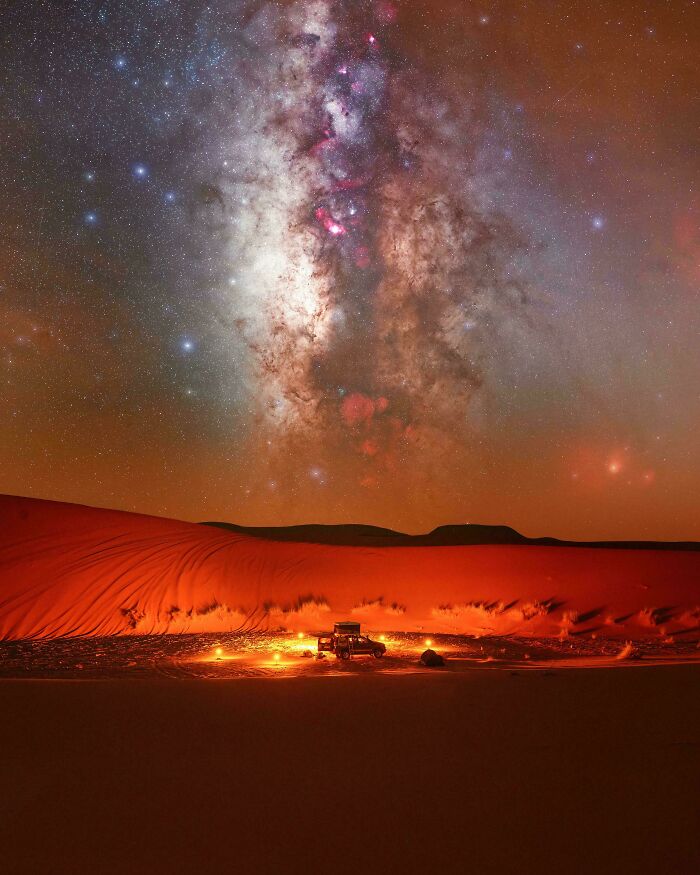 Desert Camp Beneath The Galaxy