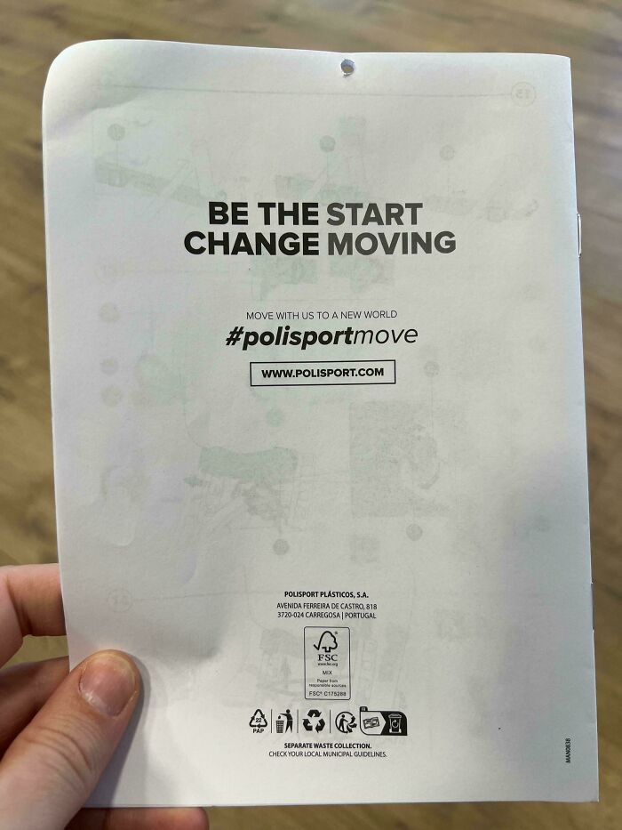 Sign with a grammatical error saying be the start change moving, an example of signs that went so wrong comedic gold.