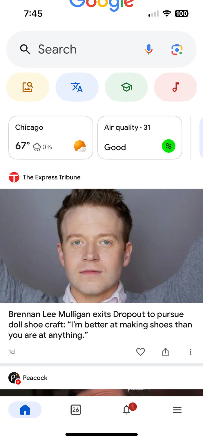 News headline about Brennan Lee Mulligan in The Express Tribune on satirical news