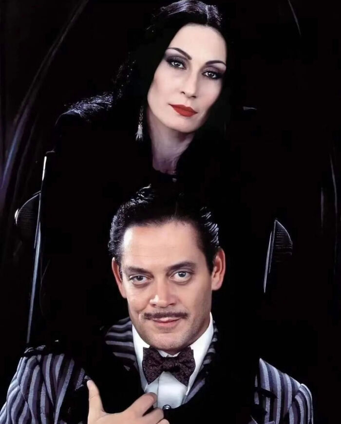 Actors dressed as characters from The Addams Family, evoking nostalgic ’90s kids and iconic childhood memories.
