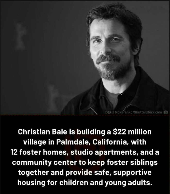 Christian Bale building $22 million village with foster homes and community center