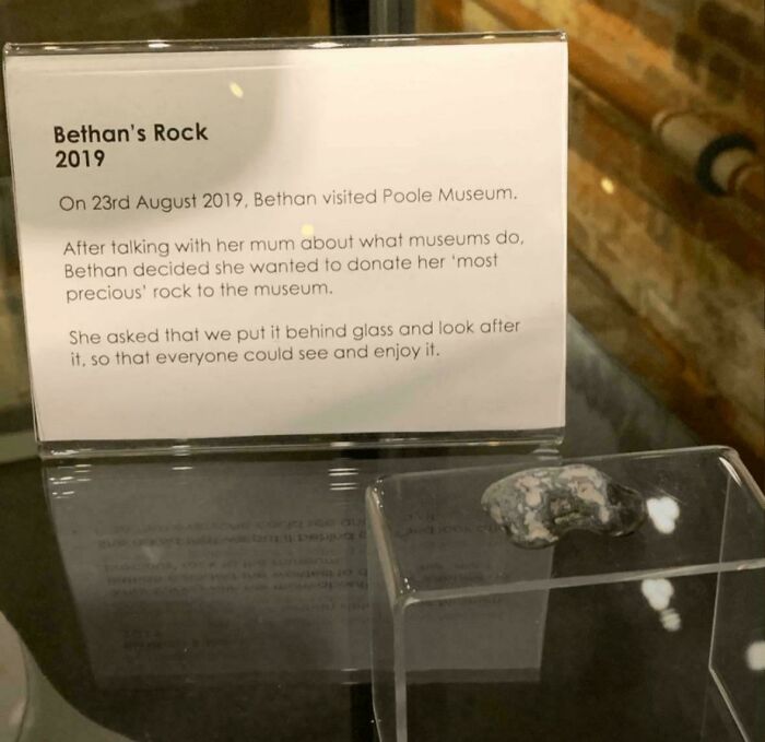 Museum display of Bethan's most precious rock donated for everyone to enjoy