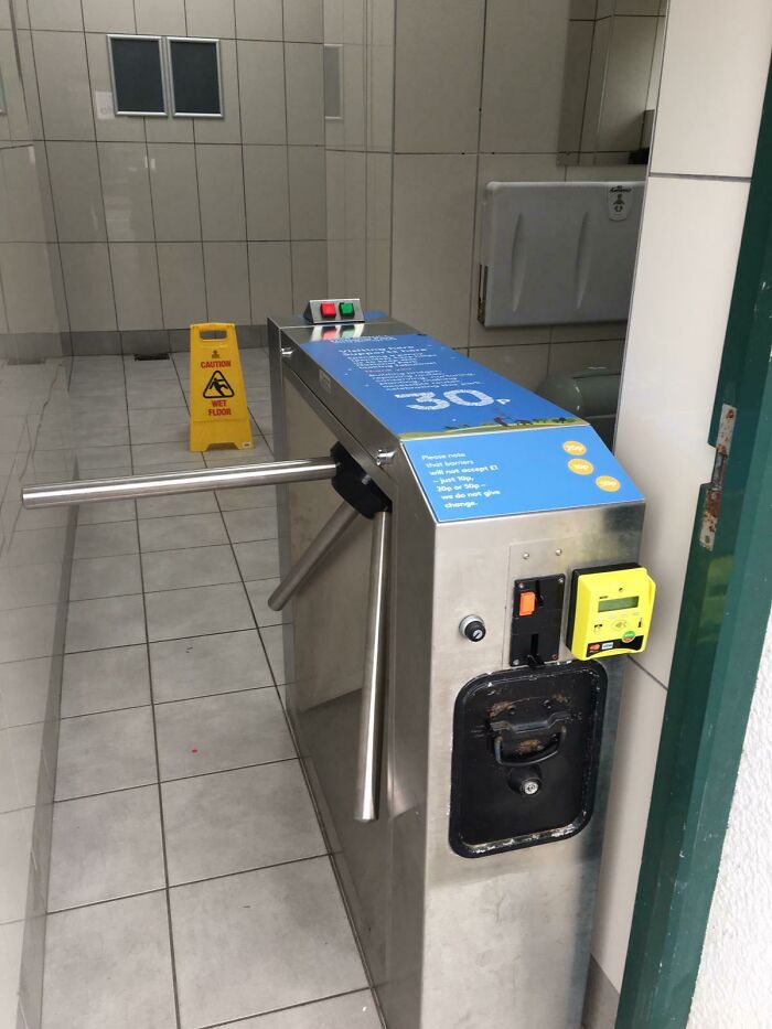 Turnstile with confusing payment instructions causing user frustration in a design that feels genuinely evil.