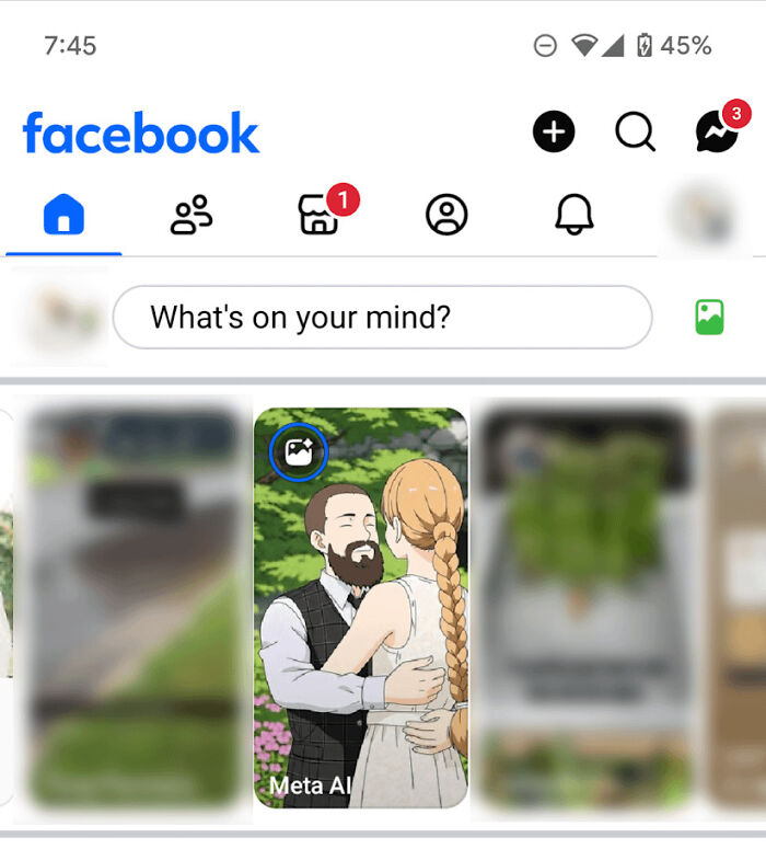 Facebook mobile interface showing a social media advertisement, illustrating design that feels genuinely evil.
