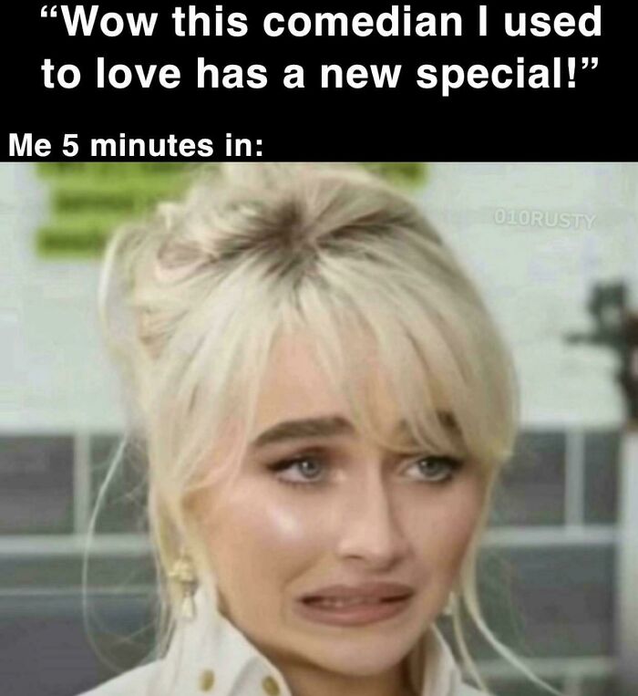 Woman making a cringe face illustrating relatable posts and memes about our lives that hit a little too close to home.