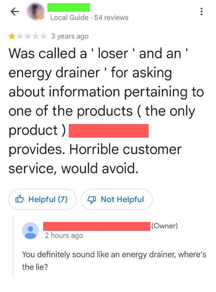 Left A One Star Review After Abuse By Owner, Three Years Later They Respond