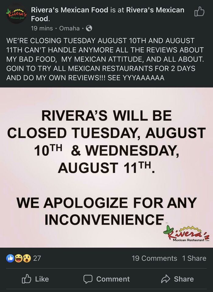 Local Restaurant Owner Goes Off The Rails