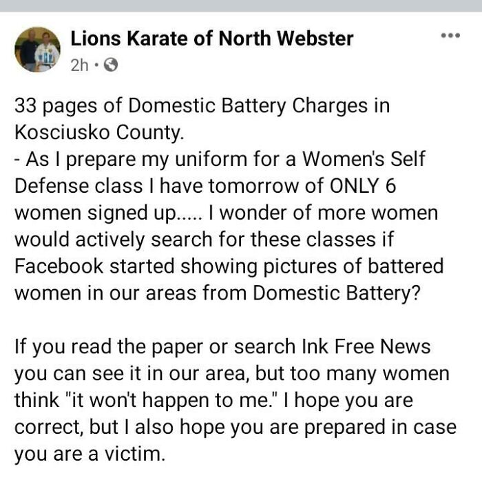 Karate Owner Upset Not Enough Women Signed Up For His Class, Thinks Exploiting Abuse Victims Is A Possible Solution