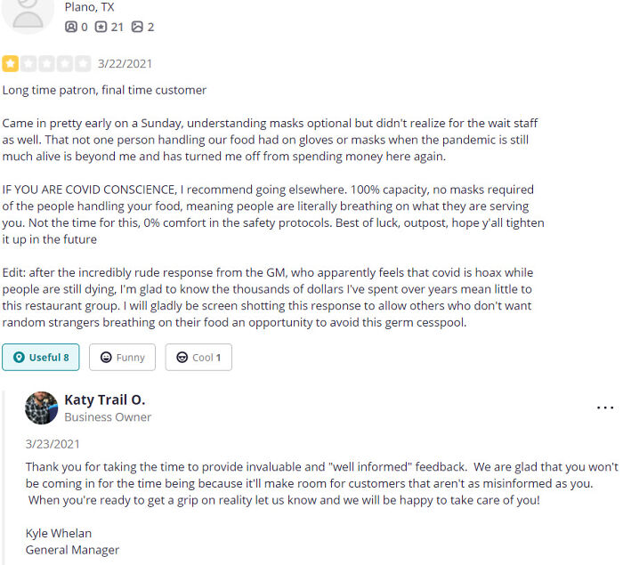 Katy Trail Outpost On Yelp... Yikes