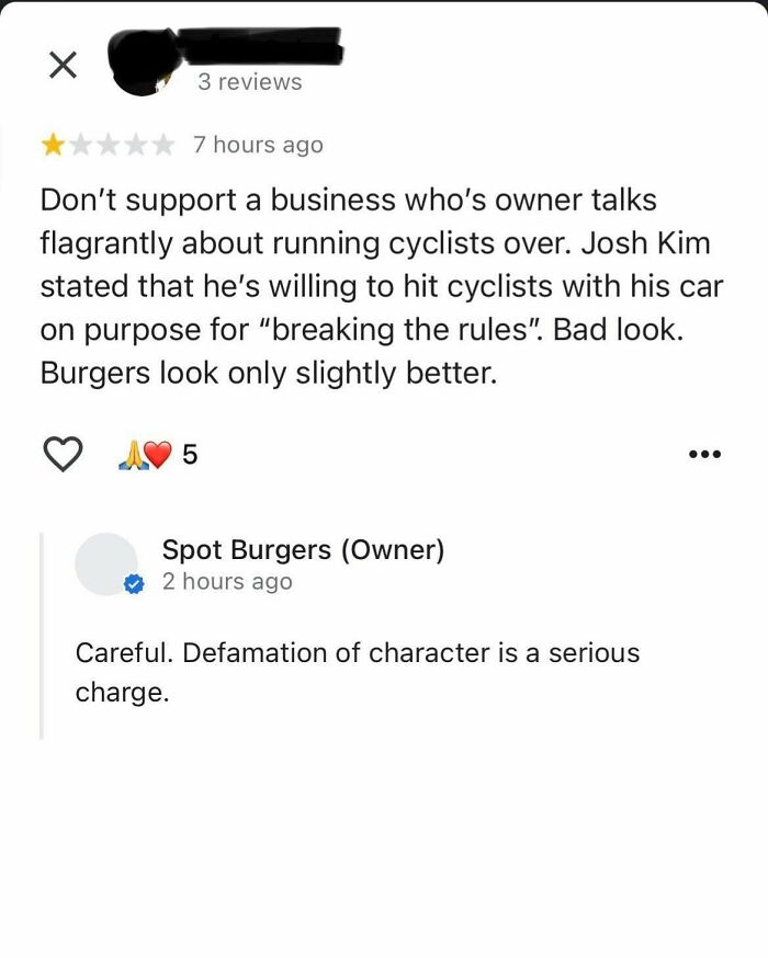This Guy Posted A Video To His Restaurant’s Instagram Threatening To Kill Cyclists And He’s Handling The Criticism Really Well