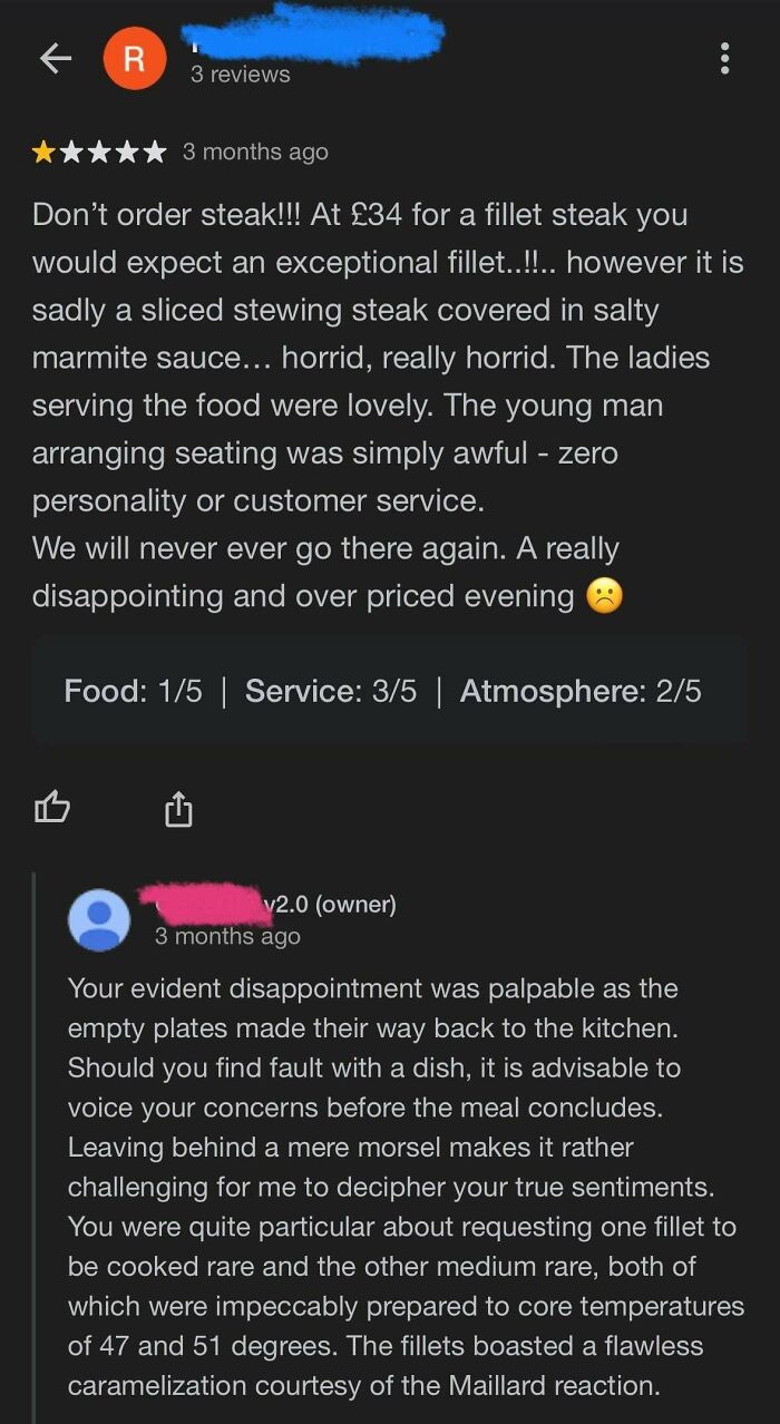 Restaurant Owner Responds To All Criticism Like This