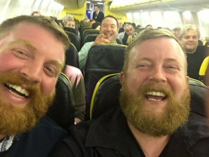 Two Strangers Sit Next To Each Other On A Flight And Meet Their Doppelganger