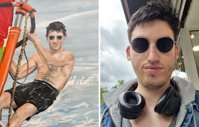 My Parents Went To An Art Shop On Their Vacation And Saw A Drawing That Looks Like Me From Face And Body Type By Coincidence