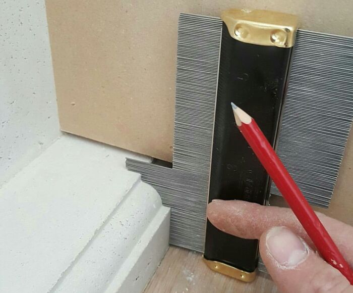 Contour gauge tool used for measuring precise shapes and solving an annoying little problem with home projects