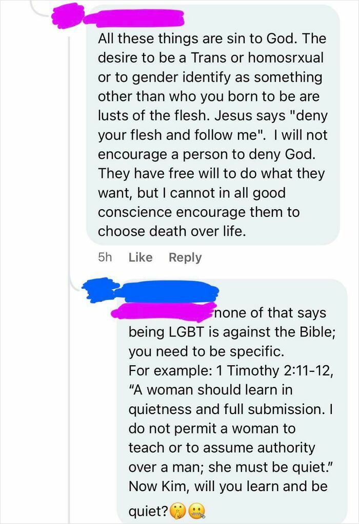 From An Argument With A Woman About Lgbt Rights