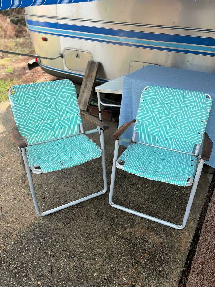 My Parents Just Re-Webbed Lawn Chairs That Were My Grandparents