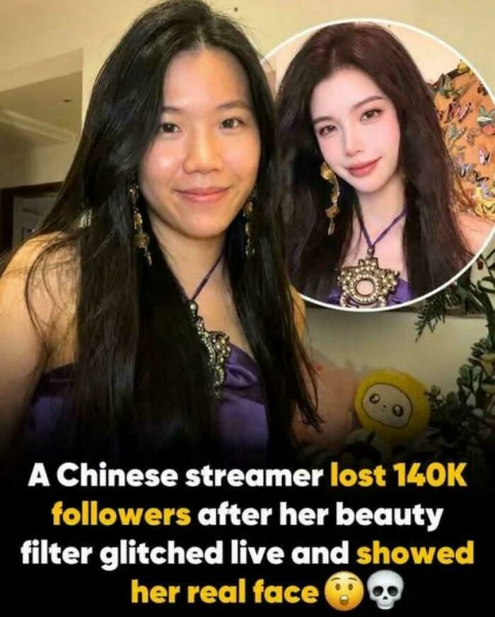 A Chinese streamer lost 140K followers after her beauty filter glitched live and showed her real face. Brain boost facts.