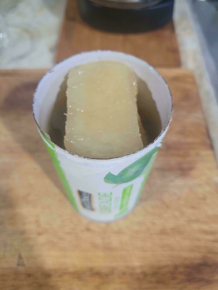 Shrinkflation example with smaller soap bar inside a tall container, illustrating obvious product size reduction in America.