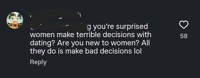 Screenshot of an angry incel comment online, exemplifying incel anger and online shaming interactions.
