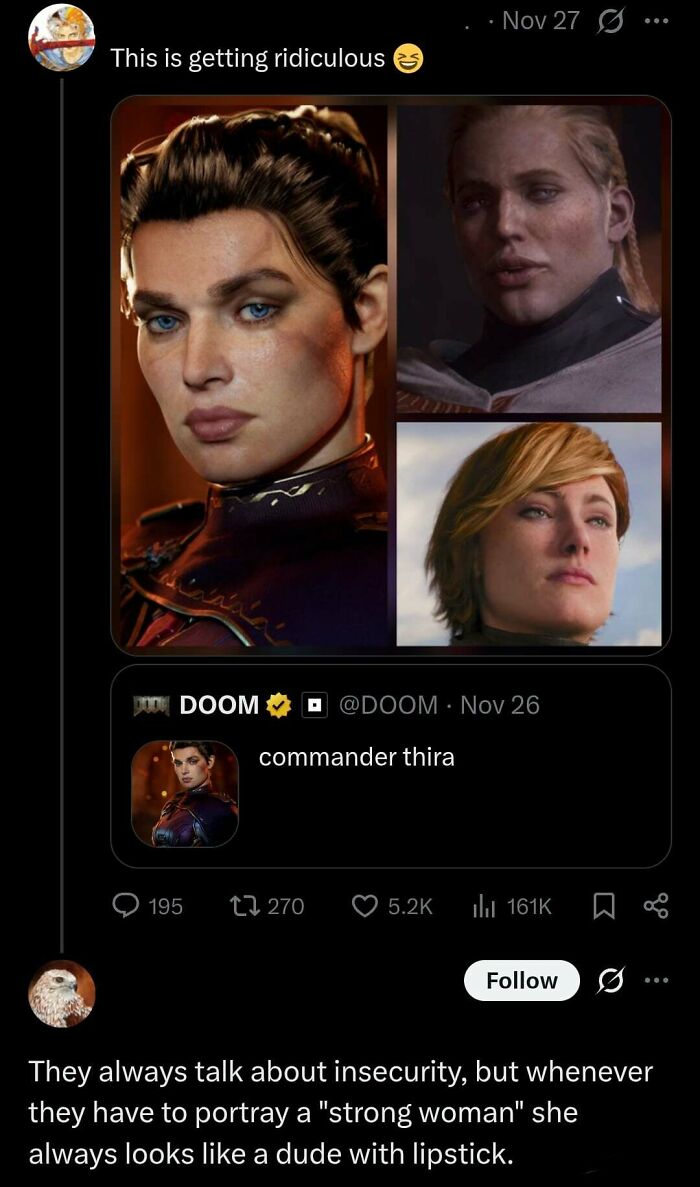 Three digital portraits of strong women characters criticized online, highlighting angry incels getting shamed on social media.