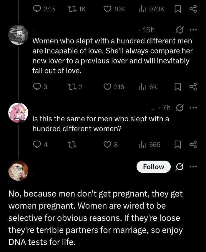 Online conversation showing angry incel comments and responses with users shaming them in a social media thread.