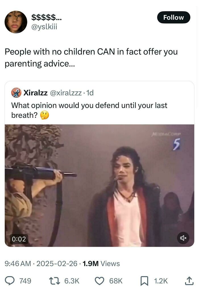 Black Twitter post about people without children offering parenting advice, with a viral meme video included.
