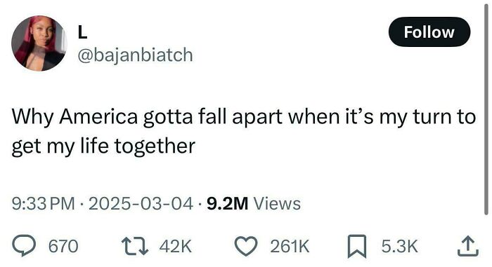 Screenshot of a relatable Black Twitter post about life struggles with 9.2 million views and high engagement.