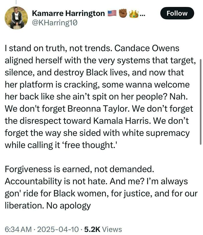 Tweet from Black Twitter discussing accountability, justice, and respect for Black lives and Black women.