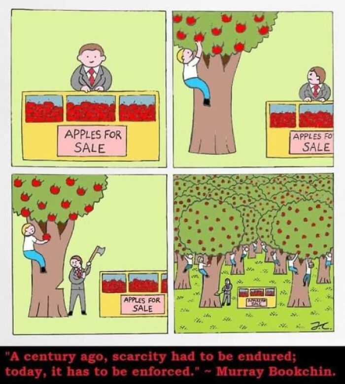 Scarcity Has To Be Enforced To Raise Prices Means The Corporation's Policy Is To Create Poverty