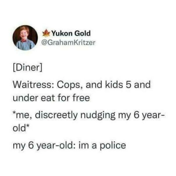 This Kid Is Going Places, Specifically To Dinner