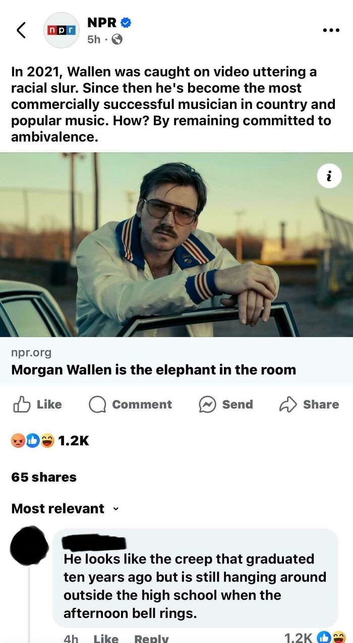 Morgan Wallen in sunglasses and a jacket, a visual of a verbal knockout so savage, there was no coming back.