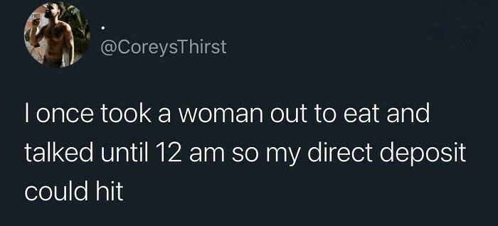 Relatable memes showing a post about waiting for a direct deposit to clear on a date.