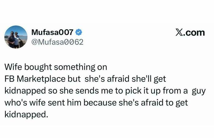 Hilarious and relatable memes text about husbands picking up items from FB Marketplace.