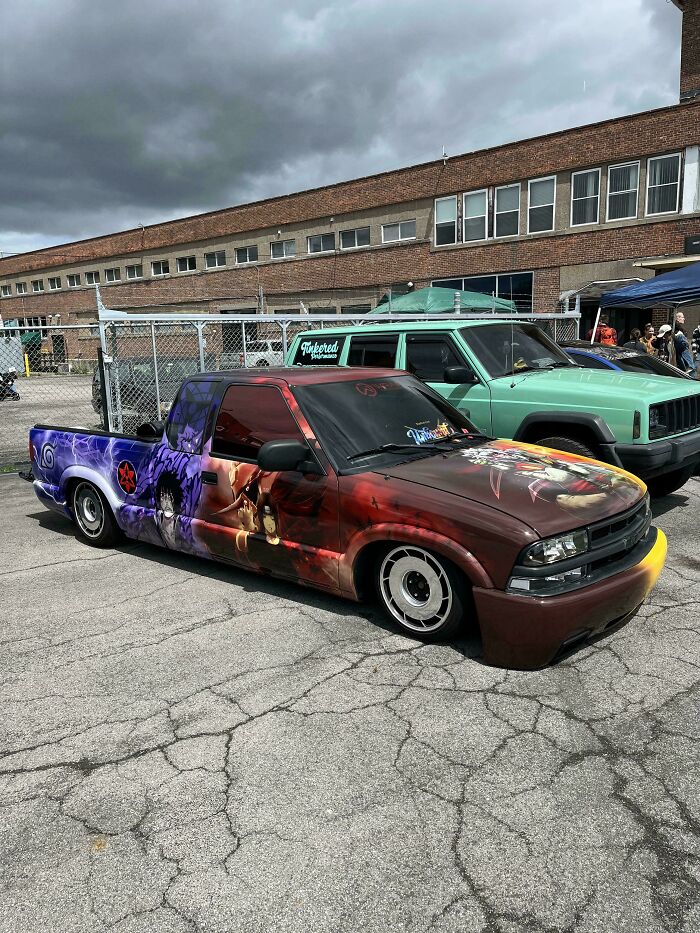 Chevy S10 With A Naruto Themed Paint Job
