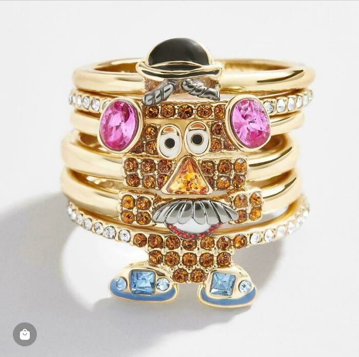 Bedazzled Mr Potato Head Ring