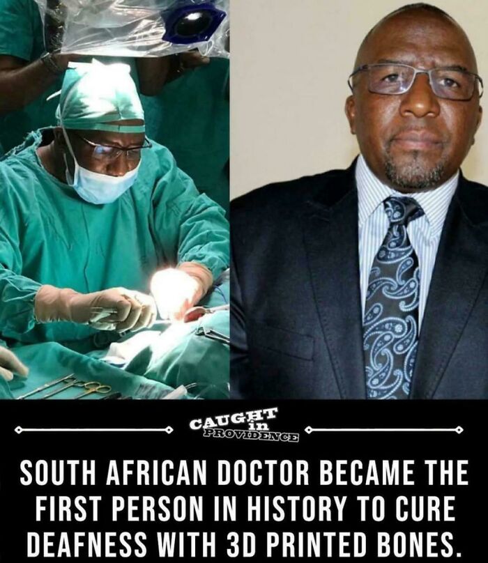A South African doctor performing surgery, and a portrait of him. The amazing photo highlights a medical breakthrough.