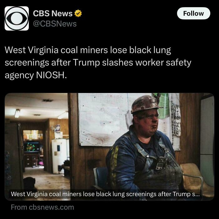 Coal miner in West Virginia looking concerned after loss of black lung screenings, facing consequences of policy changes.