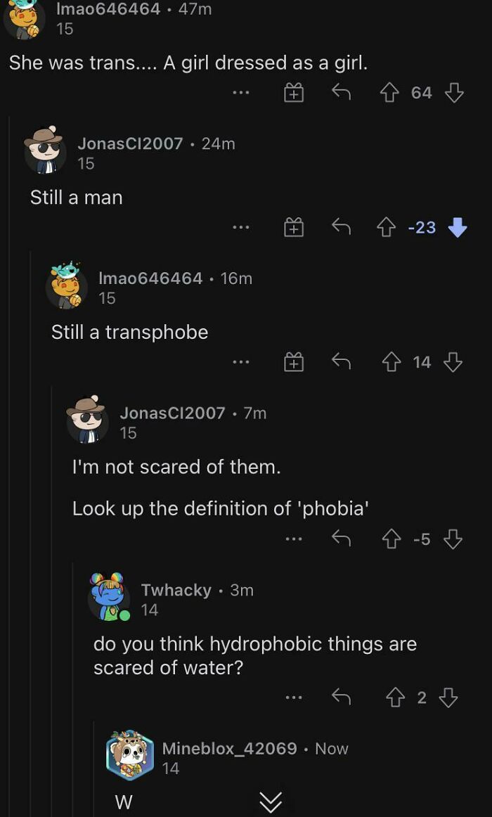 Dude Tried To Play The “Phobia Means I’m Scared Of Them” Card