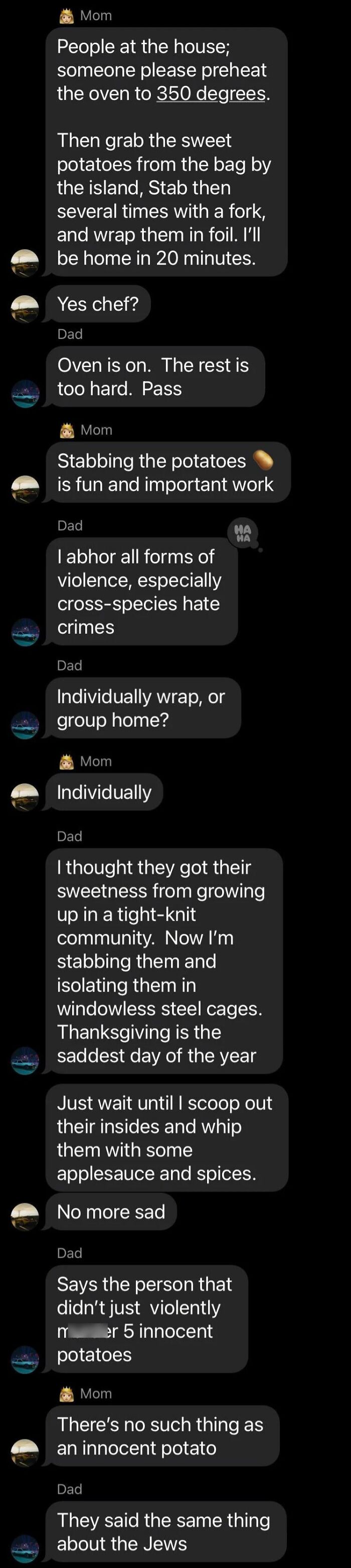 Mom And Dad Having A Very Interesting Conversation In The Group Chat
