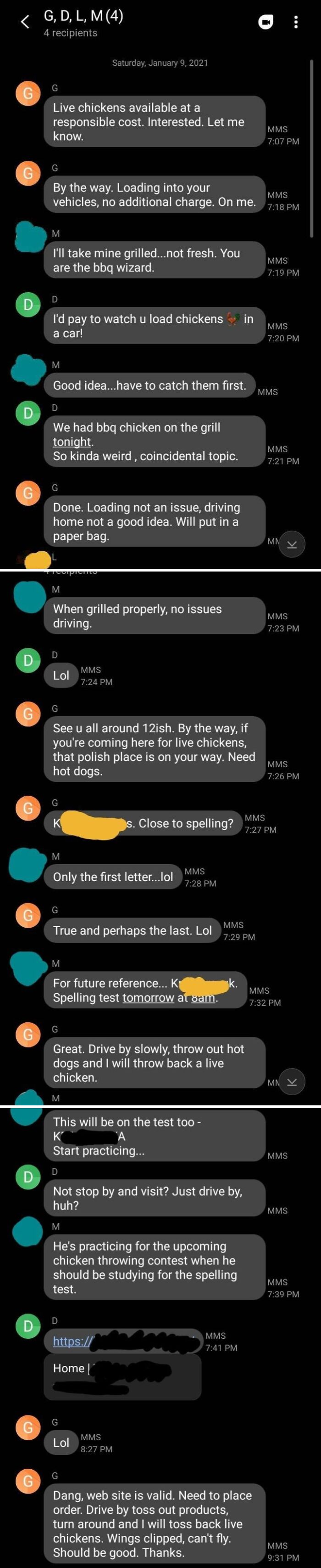 Typical Family Group Chat On A Friday Night