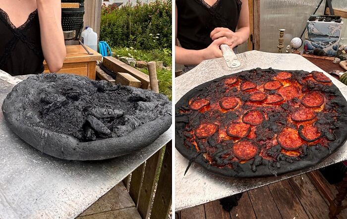 Two Attempts To Cook Pizza