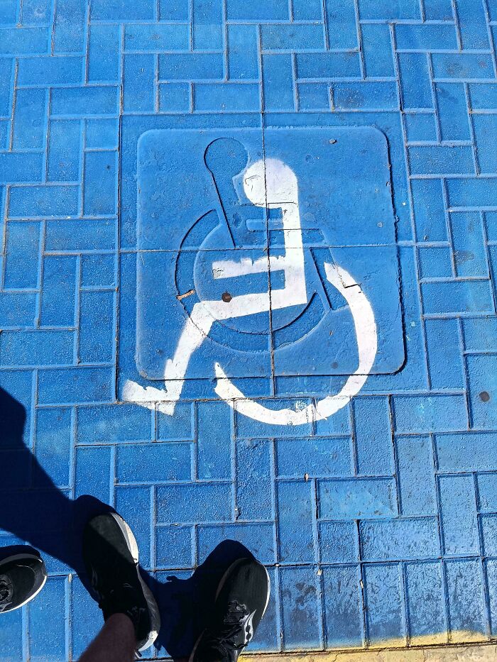 Why Did They Paint The Disabled Sign Like This