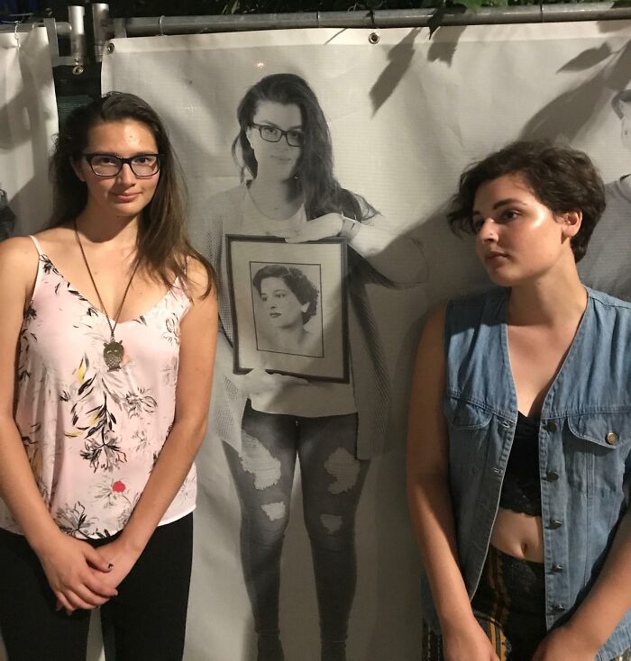 My Friend And I Were Walking Back From A Bar And Found Our Doppelgängers On An Ad