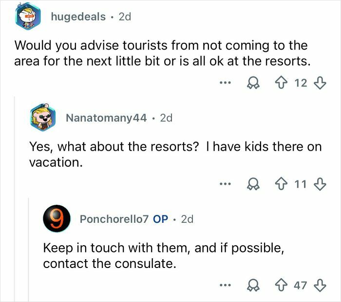 Reddit discussion about Mexico cartel violence advice for tourists and resort safety during ongoing cartel violence.