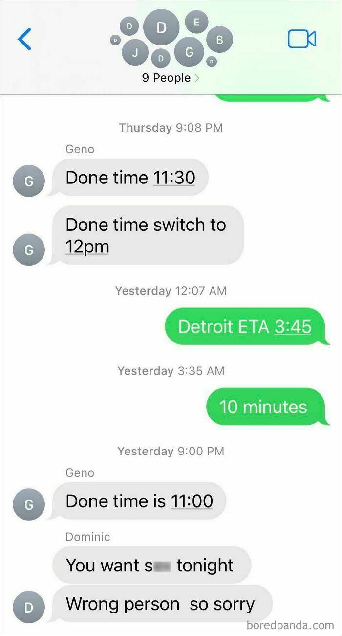 Work Group Text Got Weird Last Night