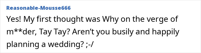 Screenshot of an online comment reacting to Taylor Swift&rsquo;s gift to Selena Gomez, sparking backlash and discussion.