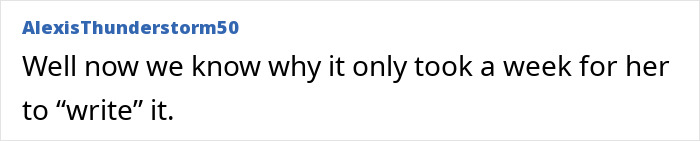 Comment from AlexisThunderstorm50 expressing skepticism about the quick creation of a music video amid indie musician copyright claims.